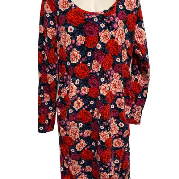 Old Navy Maternity Red Floral Cotton Bodycon Dress Large - Picture 4 of 9